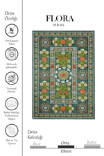 Flora Anatolia Garden Etnik Desenli Yıkanabilir Pamuk Taban Modern Halı 462