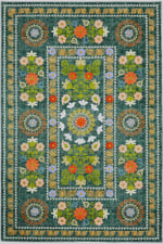 Flora Anatolia Garden Etnik Desenli Yıkanabilir Pamuk Taban Modern Halı 462