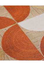 Jüt Kiremit Renginde Boho Stil Natural Pamuklu Dokuma Kilim Cotton 3620