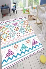 Kidsy 4007 Çocuk Odası Kaymaz Taban Dekoratif Halı