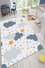 Kidsy Serisi Çocuk Odası Kaymaz Taban Dekoratif Halı