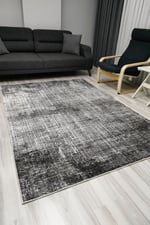 Mars 1008 Gri Tonlarında Spor Modern Desenli Dekoratif Kaymaz Taban Halı