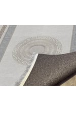 Mars 136 Monogram Gri Bej Modern Dokuma Taban Halı