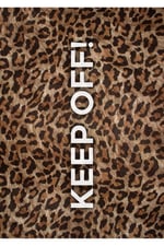 Mars 146 Leopar Keep Off Yazılı Modern Dokuma Taban Halı