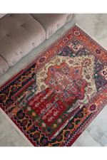 Mars 15 Sanatsal Artwork Stil Çok Renkli Vintage Dokuma Taban Halı