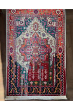 Mars 15 Sanatsal Artwork Stil Çok Renkli Vintage Dokuma Taban Halı