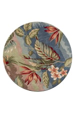 Mars 153 Pastel Tonlar Çiçekli Floral Çok Renkli Dokuma Taban Yuvarlak Halı