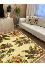 Mars 156 Pastel Çiçeksi Floral Çok Renkli Modern  Dokuma Taban Halı