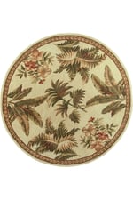 Mars 156 Pastel Tonlar Çiçekli Floral Çok Renkli Dokuma Taban Yuvarlak Halı