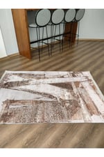 Mars 16 Modern Stil Soyut Halısı Oturma Odası Yemek Odası Için Yıkanabilen Dekoratif Halı