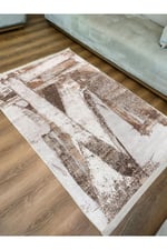 Mars 16 Modern Stil Soyut Halısı Oturma Odası Yemek Odası Için Yıkanabilen Dekoratif Halı