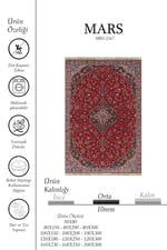 Mars 2167 Etnik Desenli Yıkanabilir Kaymaz Tabanlı Salon Halısı, Koridor Ve Mutfak Halısı Kilim