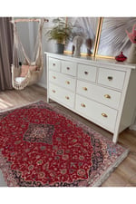 Mars 2167 Etnik Desenli Yıkanabilir Kaymaz Tabanlı Salon Halısı, Koridor Ve Mutfak Halısı Kilim