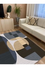Mars 25 Modern Stil Soyut Halı Bej Halı Iskandinav Halı Salon Halısı Yıkanabilen Dekoratif Halı