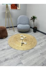 Mars 921 Hasır Jüt Görünümlü Dokuma Kaymaz Taban Kilim