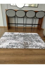Mars Halı 2093 Gri Tonunda Dekoratif Halı Salon Halısı Saçaklı Yıkanabilen Halı