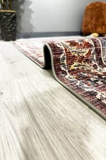 Mars Halı Geleneksel Osmanlı Motifli Bordo Eskitme Halı mars2260