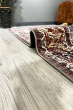 Mars Halı Geleneksel Osmanlı Motifli Bordo Eskitme Halı mars2260