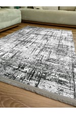mars halı gri Tonunda dekoratif kilim Salon Halısı Peluş Halı Saçaklı Yıkanabilen Halı