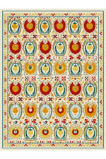 Mars Halı Krem Tonlarında Renkli Dekoratif Halısı mars262