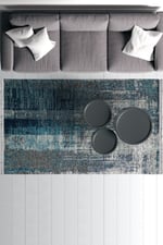 Mars Serisi Krem Ve Multy Tonlarda Çiçekli Desen Kaymaz Taban Şönil Halı
