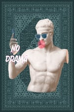 Modern Desenli Dekoratif Halı Pop Art Heykel Tasarım No Drama Yazılı Salon & Ofis Halısı 497