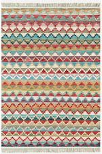 Multy Tonlarında Baklava Antika Desenli Dekoratif Pamuk Dokuma Cotton Kilim 3569