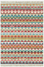 Multy Tonlarında Baklava Antika Desenli Dekoratif Pamuk Dokuma Cotton Kilim 3569