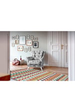 Multy Tonlarında Baklava Antika Desenli Dekoratif Pamuk Dokuma Cotton Kilim 3569