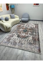Outlet Dijital Baskılı Oturma Odası, Salon, Pamuk Taban Halı