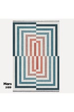 Renkli Geometrik Yıkanabilir Kaymaz Pamuk Tabanlı Salon Halısı, Koridor ve Mutfak Halısı Kilim 2189