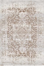 Vintage Etnik Desenli Bej Vizon Kilim Halı – Salon Oturma Odası Modern Eskitme Görünüm 2244