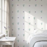 Pastel Minimal Çiçekli Poster Duvar Kağıdı