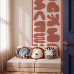 Terracotta Soyut Organik Formlar Modern Sanat Duvar Kağıdı