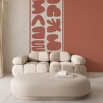 Terracotta Soyut Organik Formlar Modern Sanat Duvar Kağıdı