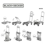 BLACK+DECKER BH206 55/120Kg Çok Fonksiyonlu Katlanır El Arabası