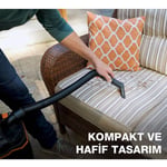 WORX WX031 20Volt 4.0Ah. 200W/16Kpa Li-ion Kömürsüz Flexi Esnek Hortumlu Profesyonel Şarjlı Islak/Kuru Süpürge & Üfleme