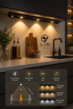 CT-2464 Sensörlü Şarjlı 3 Farklı Işık Renkli Dimmerli Ultra Slim Siyah