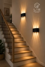 CT-8011 Amber Renk Dekoratif Çift Yönlü İç Dış Mekan Duvar Aydınlatma Led Aplik