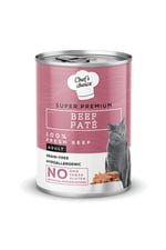 Chefs Choice Pate Beef Biftekli Tahılsız Ezme Yetişkin Kedi Konservesi 400 Gr