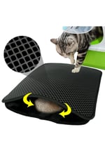 Kedi Tuvalet Önü Kum Toplayıcı Temizleyici Elekli Gri Paspas (4767) - AMC3938-3738