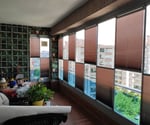 SARPAŞ Plise Ofis Cam Balkon Perdesi Koyu Kahverengi Kumaş Vidalı