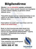 SARPAŞ Plise Ofis Cam Balkon Perdesi Sütlü Kahverengi Kumaş Vidalı