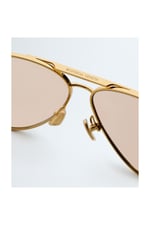 BV 1305S 002 64 Unisex Pilot Gold Metal Güneş Gözlüğü