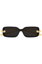 BV1439S 001 Black Gold Knot Rectangle Gunes Gozlugu