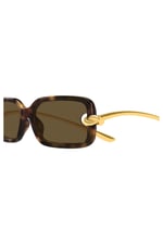 BV1439S 002 Havana Gold Knot Rectangle Gunes Gozlugu