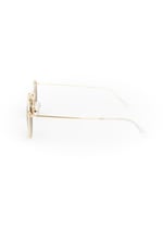 DS 2246 C4 50 Unisex Gold Metal Yuvarlak Güneş Gözlüğü