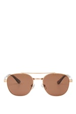 DS 2279 C1 Damla Metal Parlak Altın Unisex Güneş Gözlüğü