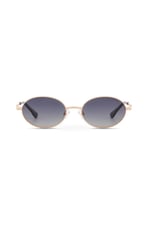 DS 2335 C2 56 Kadın Geometrik Gold Metal Güneş Gözlüğü