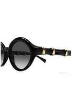 GG2059S 001/ Ekartman: 51*19-140 Kadın Güneş Gözlüğü Siyah Kemik Çerçeve Füme Degrade Lens UV400